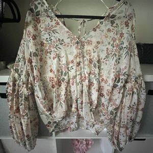Love Stitch Floral Long Sleeve Top